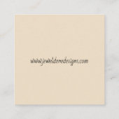 抽象芸術カラーのイヤリング表示カード スクエア名刺 (裏面)