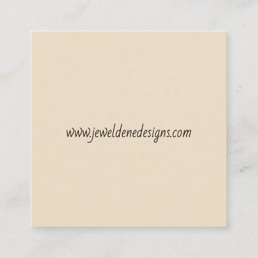 抽象芸術カラーのイヤリング表示カード スクエア名刺 (裏面)