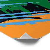 抽象芸術カラーのグラフィティスタイル品質v ポスター (角)