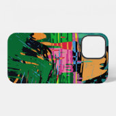 抽象芸術カラーのグラフィティスタイル品質v iPhoneケース (裏面横)
