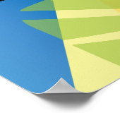 抽象芸術カラーのコラージュ ポスター (角)