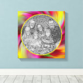 抽象芸術カラーの渦巻き旋回が自分の写真を作成 キャンバスプリント (インサイチュ (ウッドフロア))