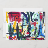 抽象芸術カラーウィムシー招待状 招待状 (正面)