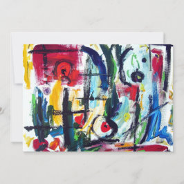 抽象芸術カラーウィムシー招待状 招待状