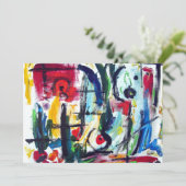 抽象芸術カラーウィムシー招待状 招待状 (スタンド正面)