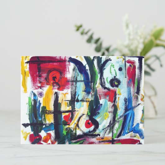 抽象芸術カラーウィムシー招待状 招待状 (スタンド正面)