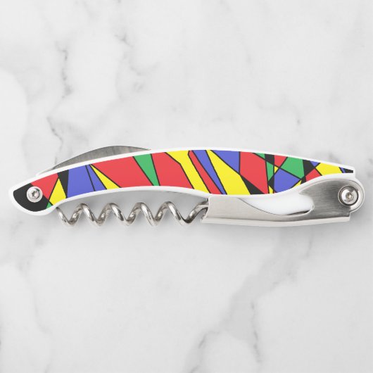 抽象芸術カラーウェイターコルクねじ ソムリエナイフ (裏面)