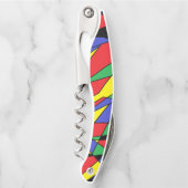 抽象芸術カラーウェイターコルクねじ ソムリエナイフ (正面)