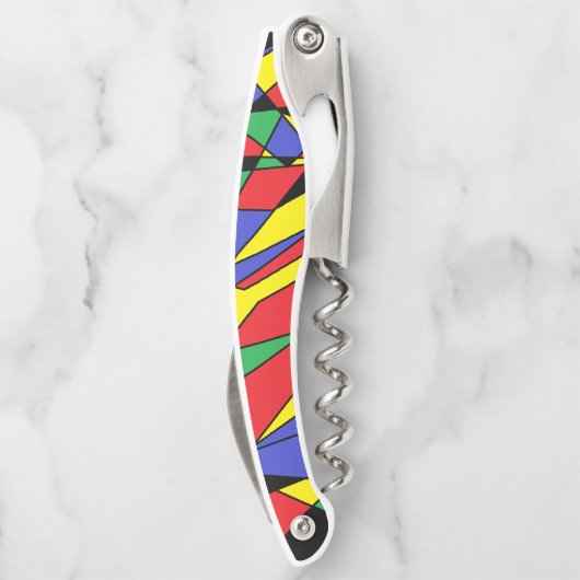 抽象芸術カラーウェイターコルクねじ ソムリエナイフ (裏面)