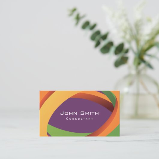 抽象芸術カラーカーブコンサルタントの名刺 名刺 (スタンド正面)