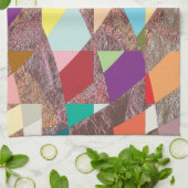 抽象芸術カラーグリッター キッチンタオル (折り畳み)