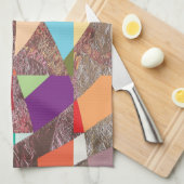 抽象芸術カラーグリッター キッチンタオル (四つ折り)
