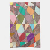 抽象芸術カラーグリッター キッチンタオル (縦)