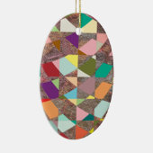 抽象芸術カラーグリッター セラミックオーナメント (右)