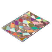 抽象芸術カラーグリッター ノートブック (左側)