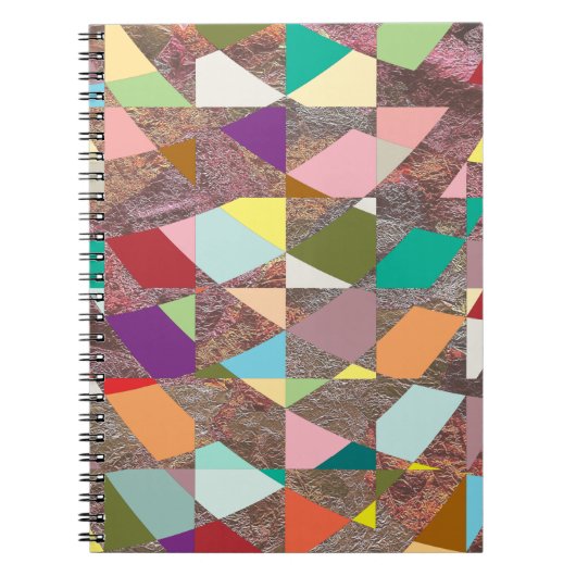 抽象芸術カラーグリッター ノートブック (正面)