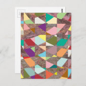 抽象芸術カラーグリッター ポストカード (正面/裏面)