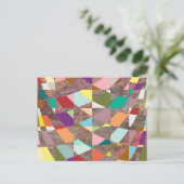 抽象芸術カラーグリッター ポストカード (スタンド正面)