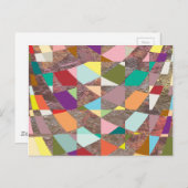 抽象芸術カラーグリッター ポストカード (正面/裏面)