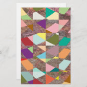 抽象芸術カラーグリッター 便箋 (正面/裏面)