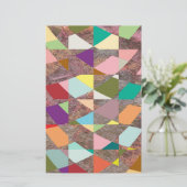 抽象芸術カラーグリッター 便箋 (スタンド正面)