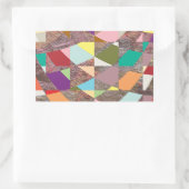 抽象芸術カラーグリッター 長方形シール (バッグ)