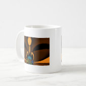 抽象芸術カラーコントラストアートプリント コーヒーマグカップ (正面左)