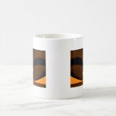 抽象芸術カラーコントラストアートプリント コーヒーマグカップ (中央)