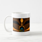 抽象芸術カラーコントラストアートプリント コーヒーマグカップ (左)