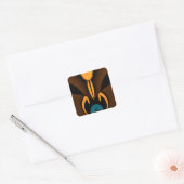 抽象芸術カラーコントラストアートプリント スクエアシール (封筒)