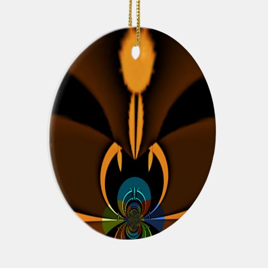 抽象芸術カラーコントラストアートプリント セラミックオーナメント (右)