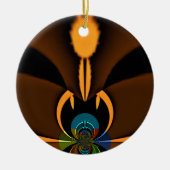 抽象芸術カラーコントラストアートプリント セラミックオーナメント (正面)