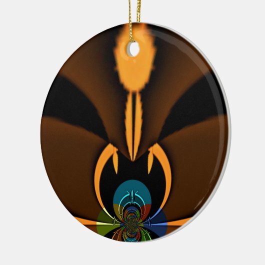 抽象芸術カラーコントラストアートプリント セラミックオーナメント (左)