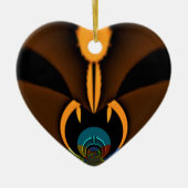 抽象芸術カラーコントラストアートプリント セラミックオーナメント (正面)