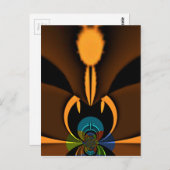 抽象芸術カラーコントラストアートプリント ポストカード (正面/裏面)