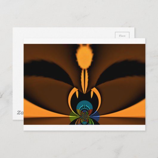 抽象芸術カラーコントラストアートプリント ポストカード (正面/裏面)