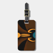 抽象芸術カラーコントラストアートプリント ラゲッジタグ (正面縦)