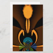 抽象芸術カラーコントラストアートプリント 便箋 (正面/裏面)