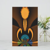 抽象芸術カラーコントラストアートプリント 便箋 (スタンド正面)