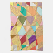 抽象芸術カラーサンバースト キッチンタオル (縦)