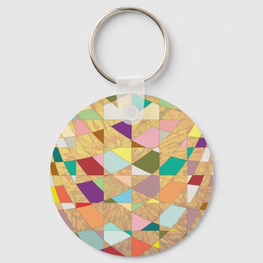 抽象芸術カラーサンバースト キーホルダー (正面)