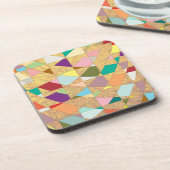 抽象芸術カラーサンバースト コースター (左側)