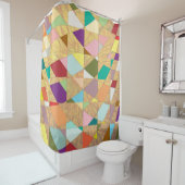 抽象芸術カラーサンバースト シャワーカーテン (インサイチュ)