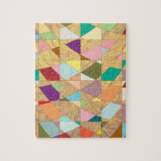 抽象芸術カラーサンバースト ジグソーパズル (縦)