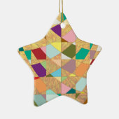 抽象芸術カラーサンバースト セラミックオーナメント (右)