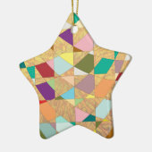 抽象芸術カラーサンバースト セラミックオーナメント (左)