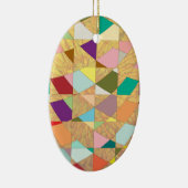 抽象芸術カラーサンバースト セラミックオーナメント (右)