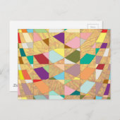 抽象芸術カラーサンバースト ポストカード (正面/裏面)