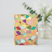 抽象芸術カラーサンバースト ポストカード (スタンド正面)