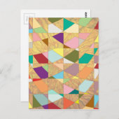 抽象芸術カラーサンバースト ポストカード (正面/裏面)